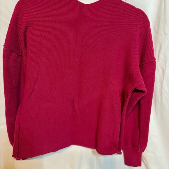CAbi V-Neck Sweater in Hot Pink - Picture 3 of 7
